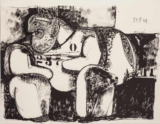 Man in Jail by Jose Luis Cuevas - Mourlot Editions - Fine_Art - Poster - Lithograph - Wall Art - Vintage - Prints - Original