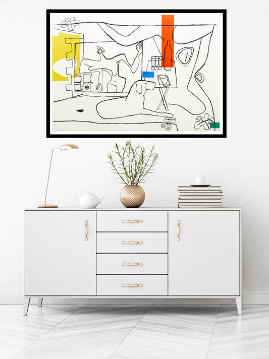 Trois Verres d'aperitif by Le Corbusier, 1962 - Mourlot Editions - Fine_Art - Poster - Lithograph - Wall Art - Vintage - Prints - Original