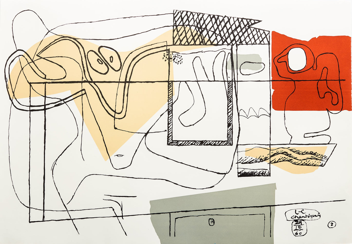 Abraca by Le Corbusier, 1962 - Mourlot Editions - Fine_Art - Poster - Lithograph - Wall Art - Vintage - Prints - Original