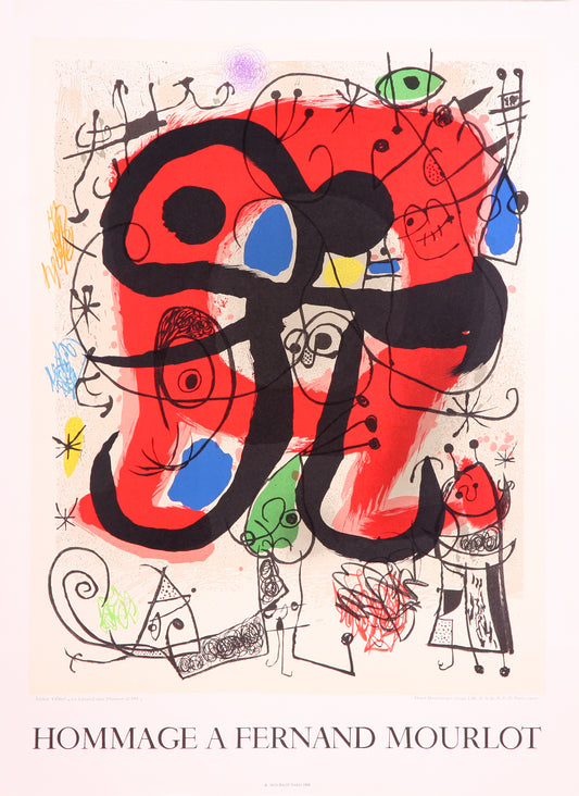 Le Lézard aux plumes d'or, Hommage à Fernand Mourlot by Joan Miro, 1990 - Mourlot Editions - Fine_Art - Poster - Lithograph - Wall Art - Vintage - Prints - Original