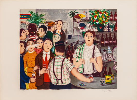 Aperitifdags by Lennart Jirlow - Mourlot Editions - Fine_Art - Poster - Lithograph - Wall Art - Vintage - Prints - Original