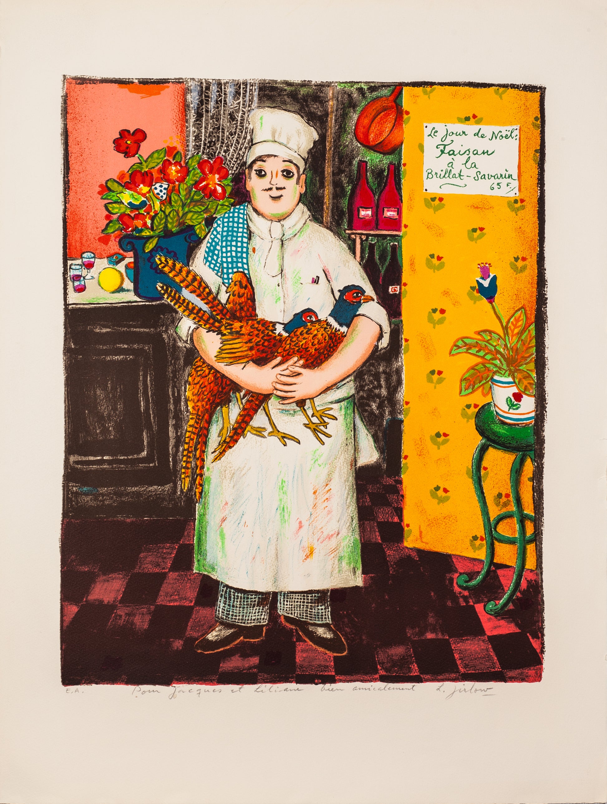 Fasanerna by Lennart Jirlow - Mourlot Editions - Fine_Art - Poster - Lithograph - Wall Art - Vintage - Prints - Original