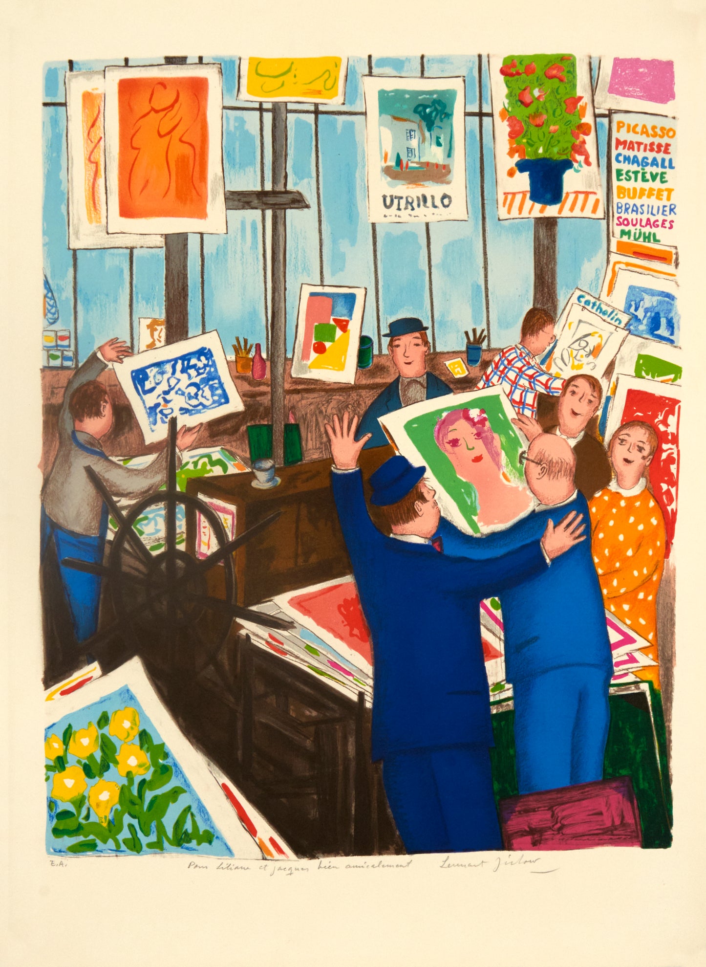 L'Atelier Mourlot by Lennart Jirlow - Mourlot Editions - Fine_Art - Poster - Lithograph - Wall Art - Vintage - Prints - Original