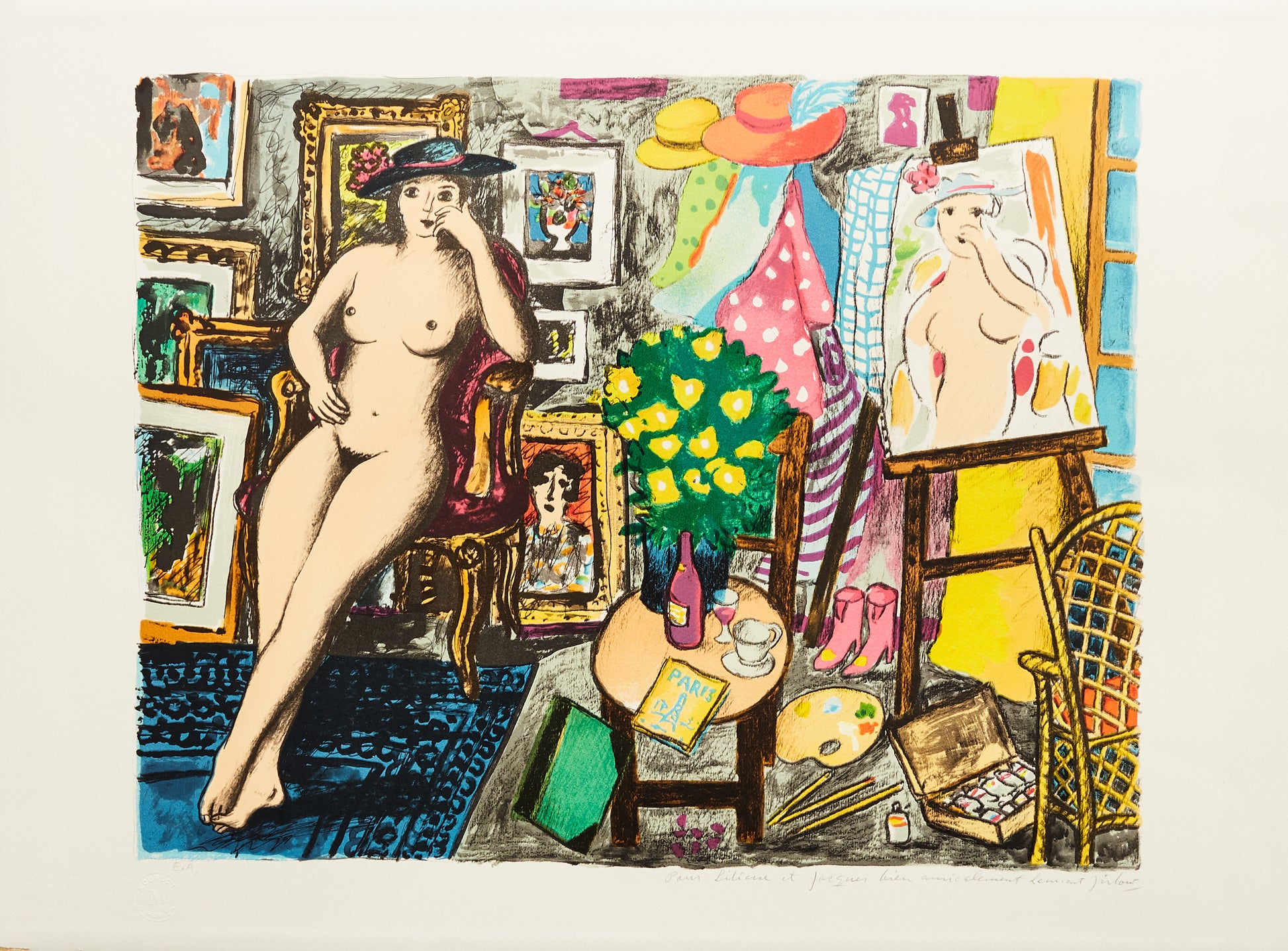 Modellen by Lennart Jirlow - Mourlot Editions - Fine_Art - Poster - Lithograph - Wall Art - Vintage - Prints - Original