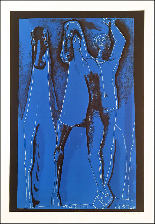 Composite in Blue by Marino Marini - Mourlot Editions - Fine_Art - Poster - Lithograph - Wall Art - Vintage - Prints - Original