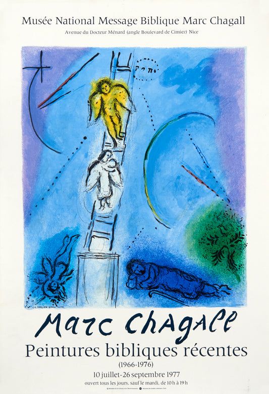 L'Echelle de Jacob, Peintures Bibliques Recentes 1966-1976 by Marc Chagall - Mourlot Editions - Fine_Art - Poster - Lithograph - Wall Art - Vintage - Prints - Original