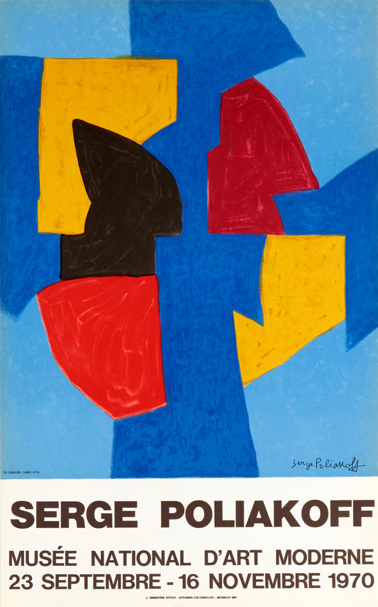 Musee National d'Art Moderne (after) Serge Poliakoff, 1970 - Mourlot Editions - Fine_Art - Poster - Lithograph - Wall Art - Vintage - Prints - Original