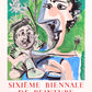 Sixieme Biennale de Peinture - Menton (after) Pablo Picasso, 1966 - Mourlot Editions - Fine_Art - Poster - Lithograph - Wall Art - Vintage - Prints - Original