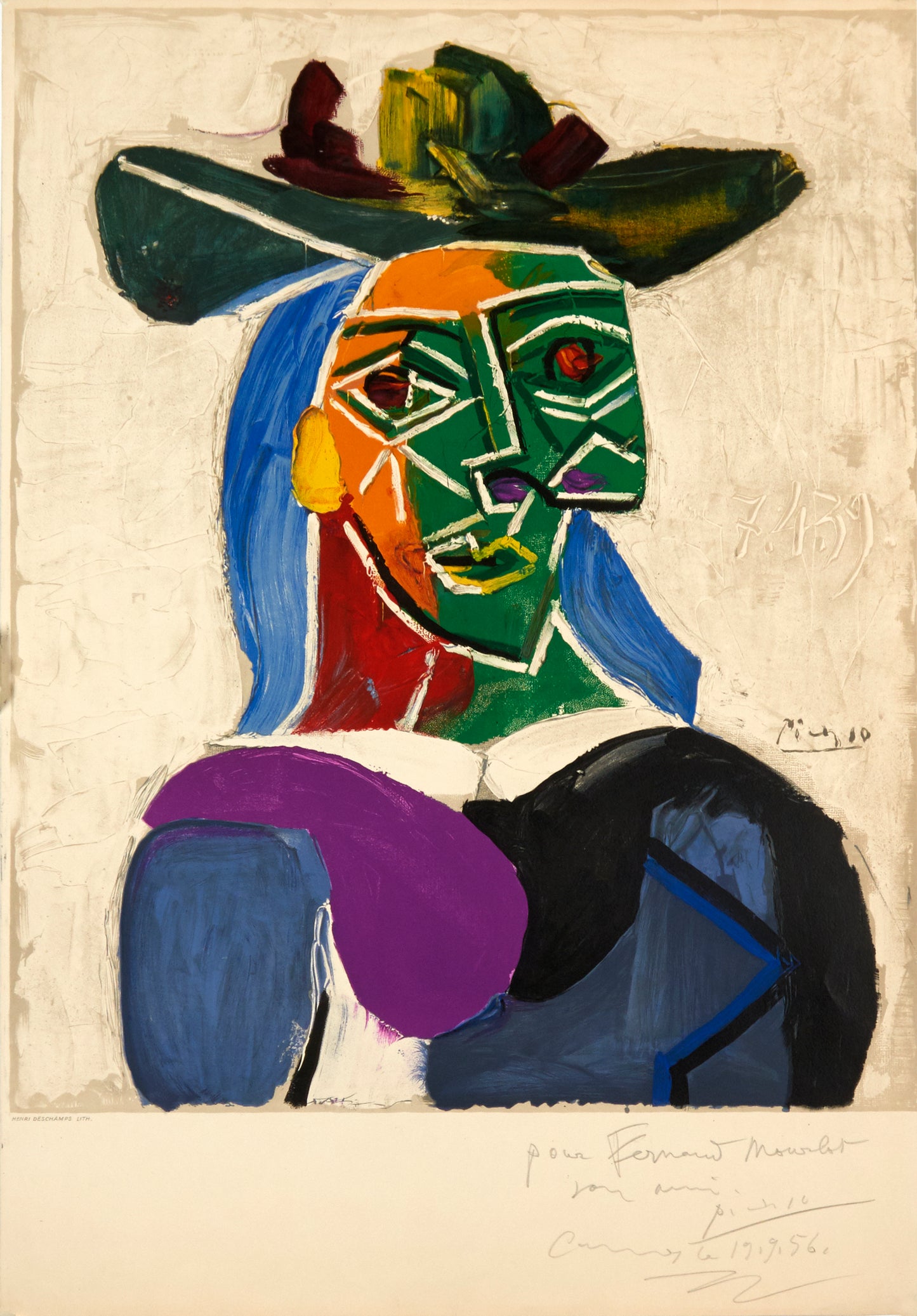 Galerie Beyeler, Basel (before lettering) by Pablo Picasso - Mourlot Editions - Fine_Art - Poster - Lithograph - Wall Art - Vintage - Prints - Original