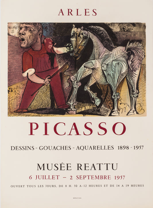 Musee Reattu - Dessins, Gouaches, Aquarelles (after) Pablo Picasso, 1957 - Mourlot Editions - Fine_Art - Poster - Lithograph - Wall Art - Vintage - Prints - Original