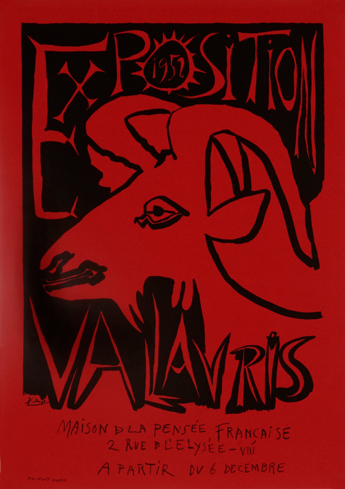 Vallauris (Red) by Pablo Picasso - Mourlot Editions - Fine_Art - Poster - Lithograph - Wall Art - Vintage - Prints - Original