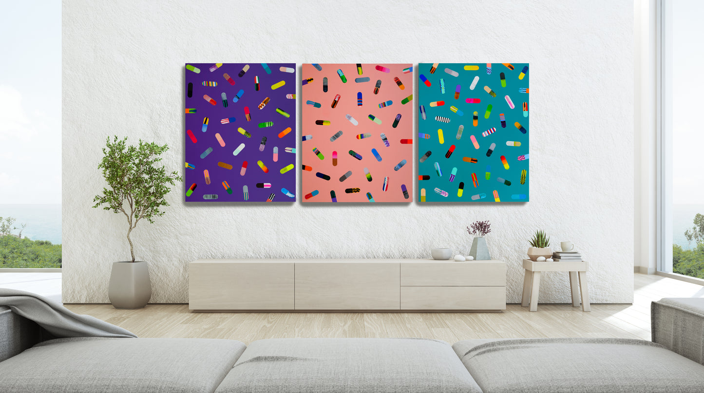 Pills (turquoise green)by Vuk Vuckovic - Mourlot Editions - Fine_Art - Poster - Lithograph - Wall Art - Vintage - Prints - Original