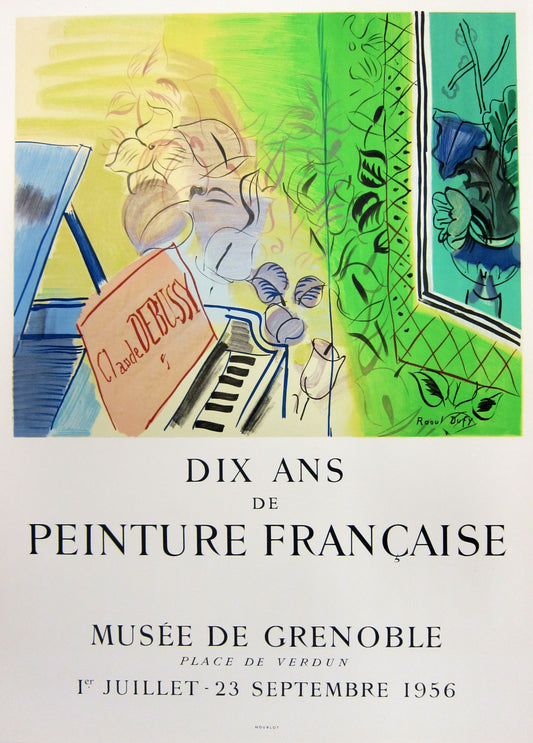 "Homage to Claude Debussy" Musée De Grenoble (after) Raoul Dufy, 1956 - Mourlot Editions - Fine_Art - Poster - Lithograph - Wall Art - Vintage - Prints - Original