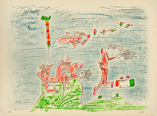 Ça Ira (Ref. Ferrari – Catalogue raisonné) by Roberto Matta - Mourlot Editions - Fine_Art - Poster - Lithograph - Wall Art - Vintage - Prints - Original