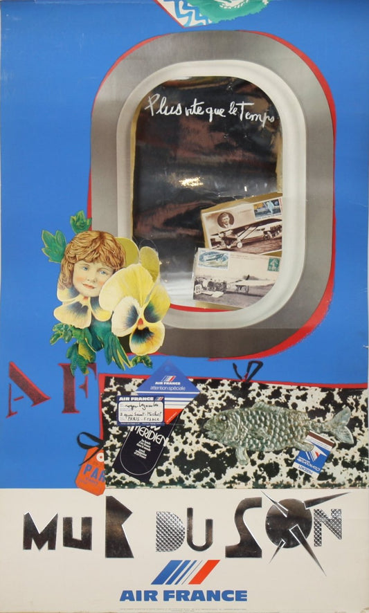 Air France, Mur du Son by Roger Bezombes - Mourlot Editions - Fine_Art - Poster - Lithograph - Wall Art - Vintage - Prints - Original