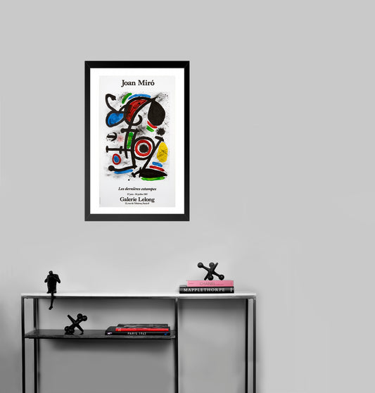 Les Dernieres estampes-Galerie Lelong by Joan Miro, 1987 - Mourlot Editions - Fine_Art - Poster - Lithograph - Wall Art - Vintage - Prints - Original