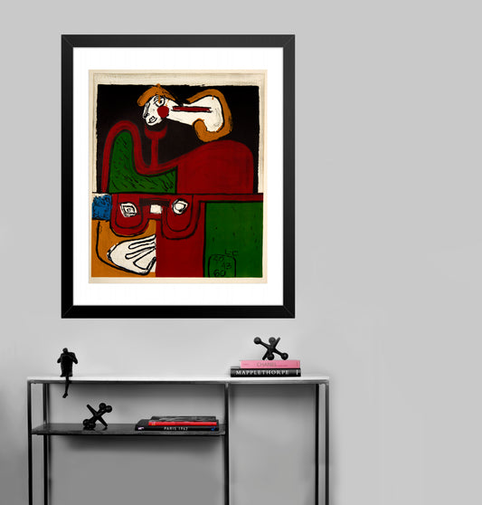 Portrait by Le Corbusier, 1960 - Mourlot Editions - Fine_Art - Poster - Lithograph - Wall Art - Vintage - Prints - Original