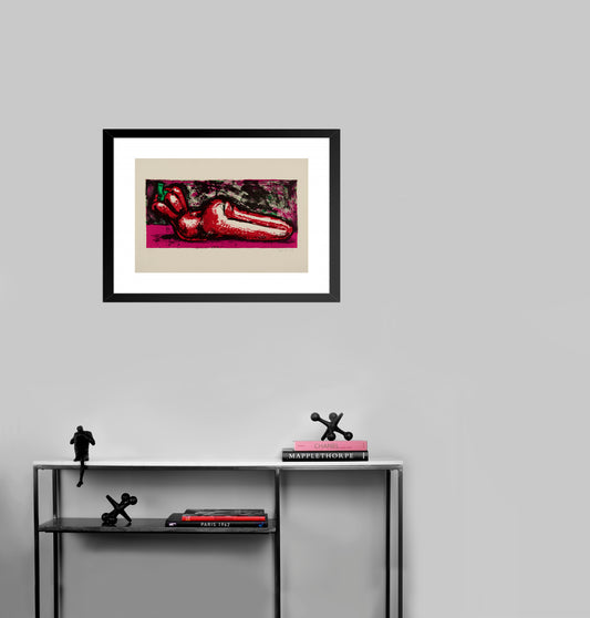 Hot Pepper by Aaron Fink, 1993 - Mourlot Editions - Fine_Art - Poster - Lithograph - Wall Art - Vintage - Prints - Original