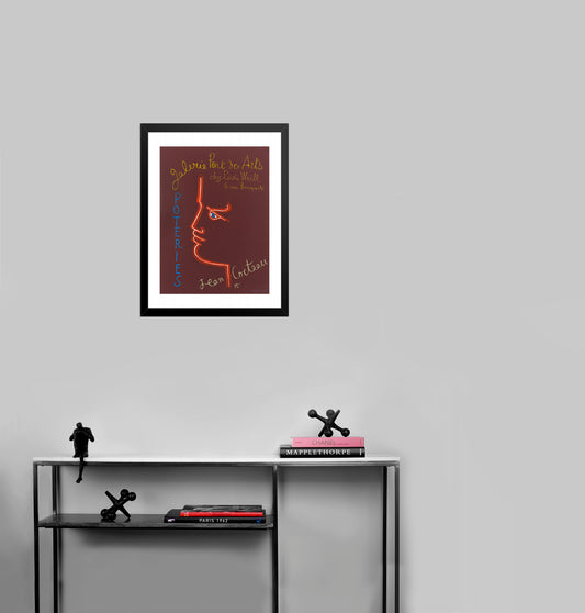 Galerie Pont des Arts Poteries (red) by Jean Cocteau - Mourlot Editions - Fine_Art - Poster - Lithograph - Wall Art - Vintage - Prints - Original