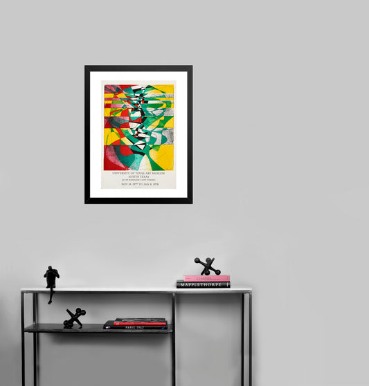 University of Texas Art Museum - Austin Texas by Stanley William Hayter, 1977 - Mourlot Editions - Fine_Art - Poster - Lithograph - Wall Art - Vintage - Prints - Original
