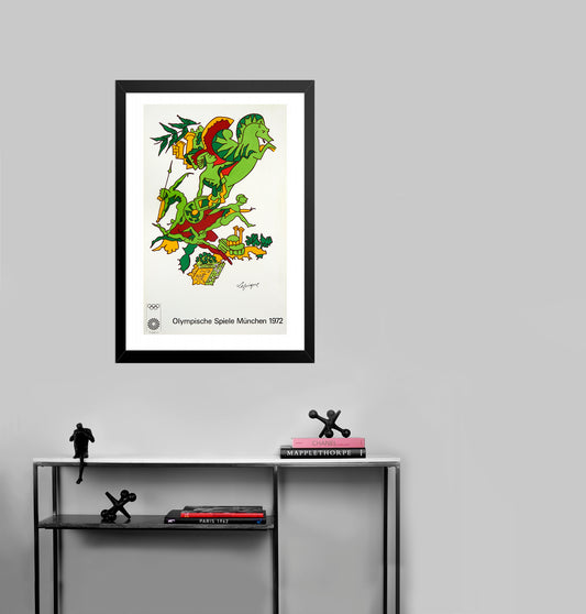 Faster, Higher, Stronger - Olympische Spiele München by Charles Lapicque, 1972 - Mourlot Editions - Fine_Art - Poster - Lithograph - Wall Art - Vintage - Prints - Original