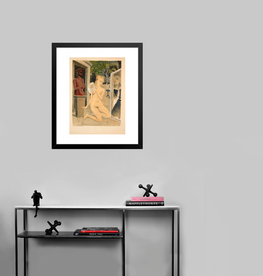The Fan by Paul Delvaux - Mourlot Editions - Fine_Art - Poster - Lithograph - Wall Art - Vintage - Prints - Original