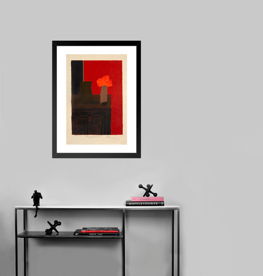 Nature Morte au Coffre Gothique by Bernard Cathelin, 1987 - Mourlot Editions - Fine_Art - Poster - Lithograph - Wall Art - Vintage - Prints - Original