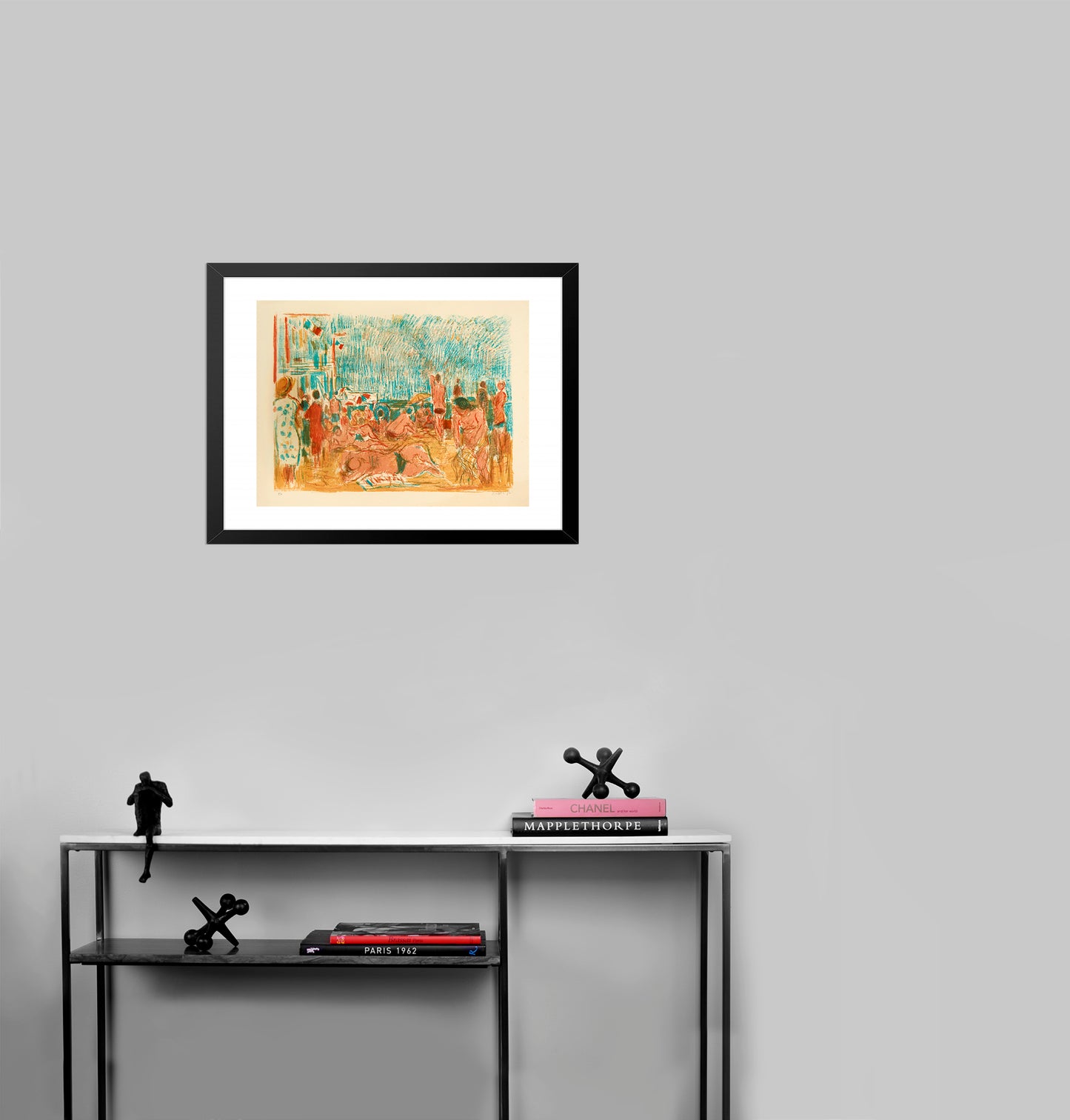 People at the Beach by André Cottavoz - Mourlot Editions - Fine_Art - Poster - Lithograph - Wall Art - Vintage - Prints - Original