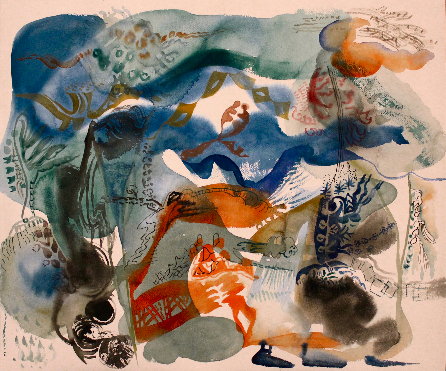 Land Shadows in the Lake by Robert Salmieri