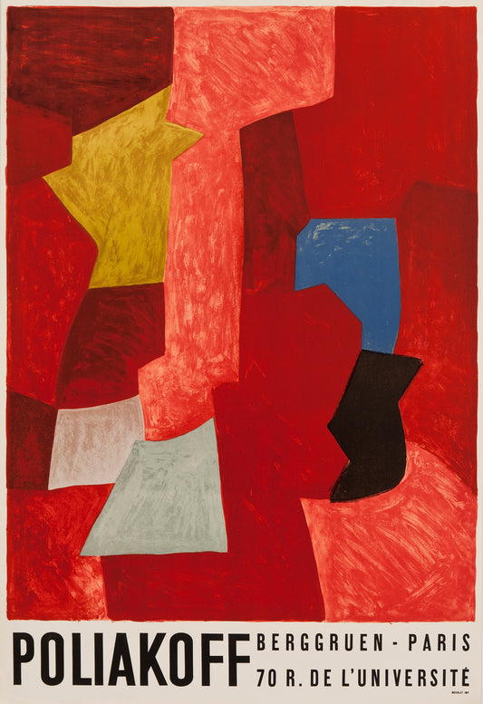 Berggruen, Paris by Serge Poliakoff, 1957 - Mourlot Editions - Fine_Art - Poster - Lithograph - Wall Art - Vintage - Prints - Original