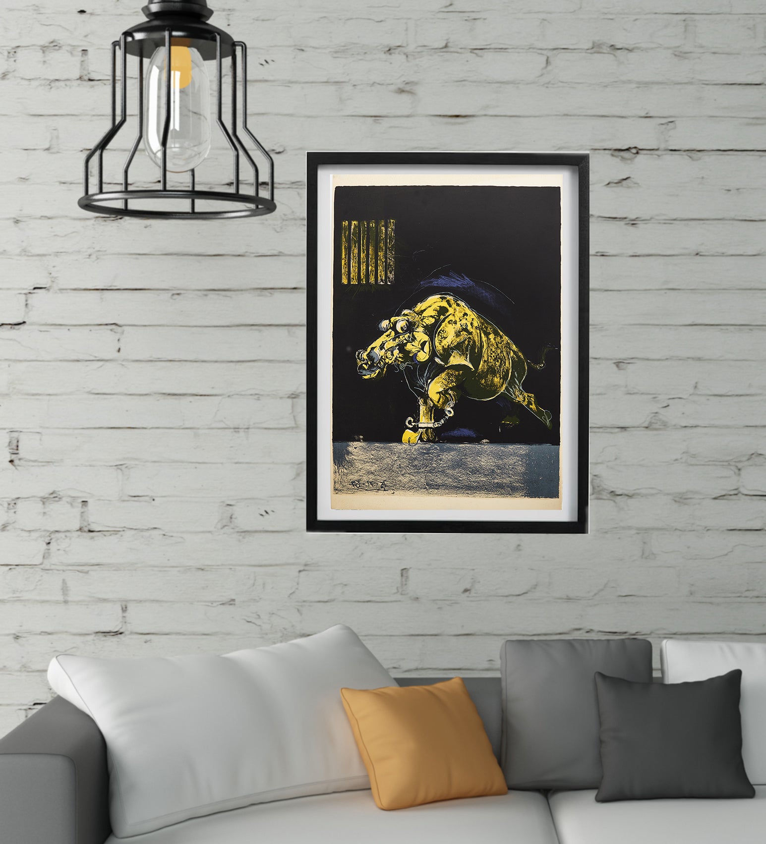 Chained Beast by Graham Sutherland - Mourlot Editions - Fine_Art - Poster - Lithograph - Wall Art - Vintage - Prints - Original