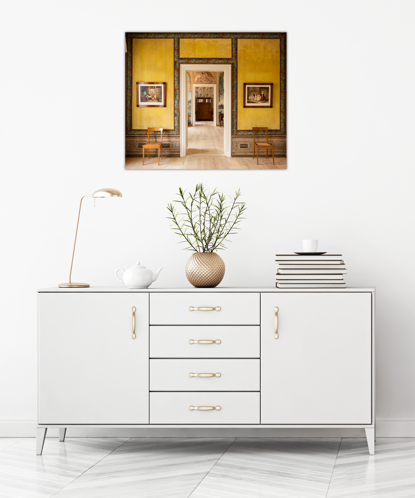 "Schloss Paretz in Yellow..." by Celia Rogge - Mourlot Editions - Fine_Art - Poster - Lithograph - Wall Art - Vintage - Prints - Original