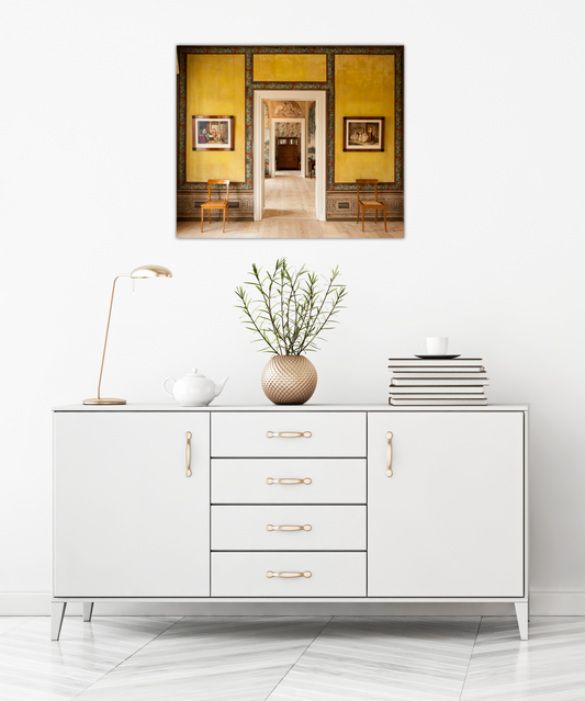 "Schloss Paretz in Yellow..." by Celia Rogge - Mourlot Editions - Fine_Art - Poster - Lithograph - Wall Art - Vintage - Prints - Original