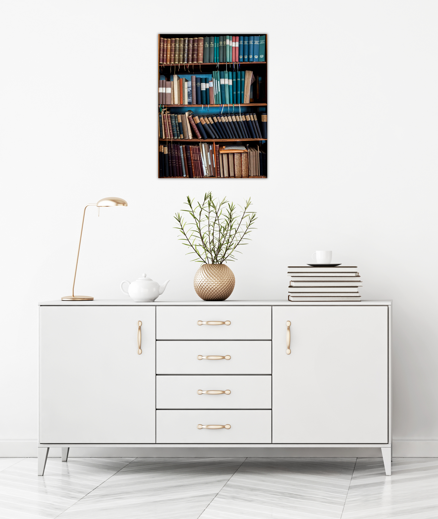 "Schloss Senftenegg - Bibliothek II..." by Celia Rogge - Mourlot Editions - Fine_Art - Poster - Lithograph - Wall Art - Vintage - Prints - Original