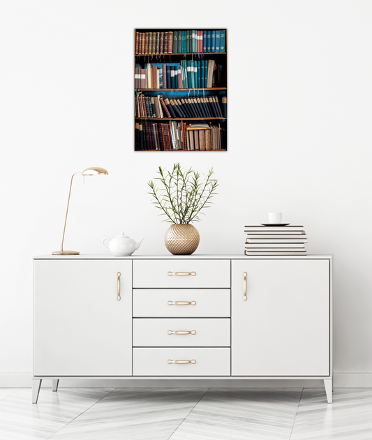 "Schloss Senftenegg - Bibliothek II..." by Celia Rogge - Mourlot Editions - Fine_Art - Poster - Lithograph - Wall Art - Vintage - Prints - Original