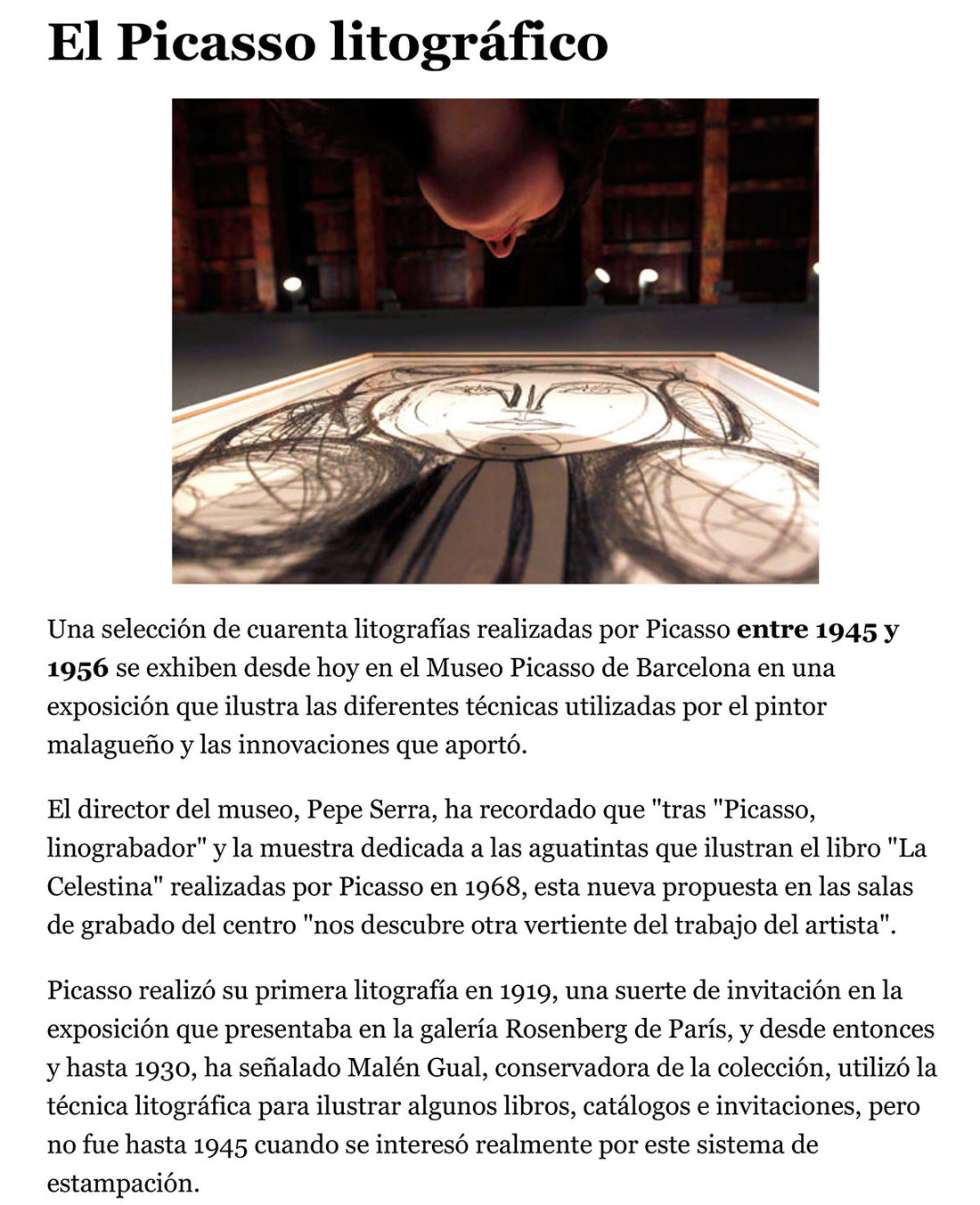 El Picasso litográfico