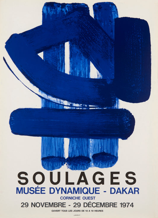 Pierre Soulages, Soulages, Mourlot posters, blue posters