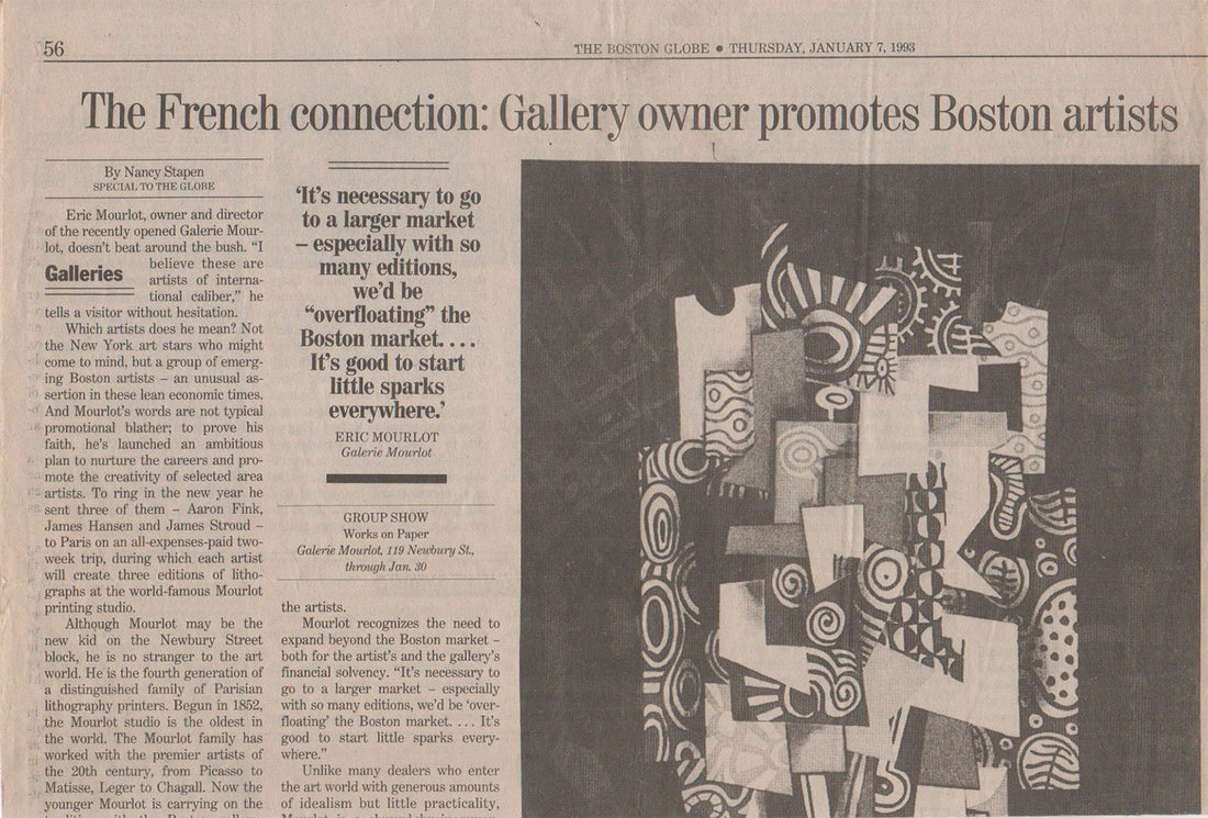 The French connection/ Gallery owner promotes Boston artists