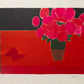 Hortensia et Poivrons a la Table Rouge by Bernard Cathelin, 1989