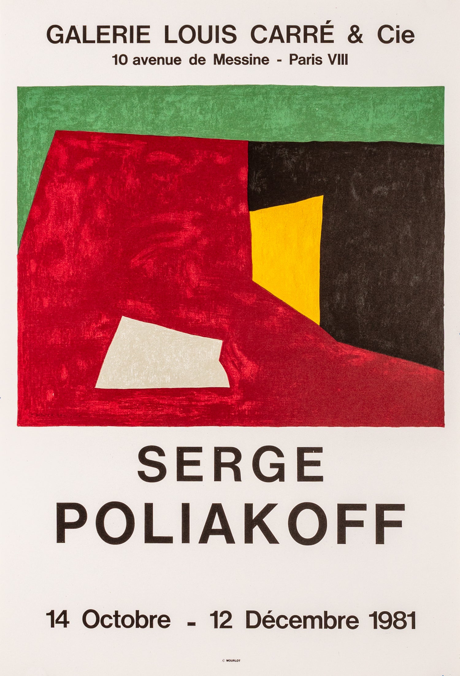 Expo Galerie Louis Carré (after) Serge Poliakoff, 1981 - Mourlot Editions - Fine_Art - Poster - Lithograph - Wall Art - Vintage - Prints - Original