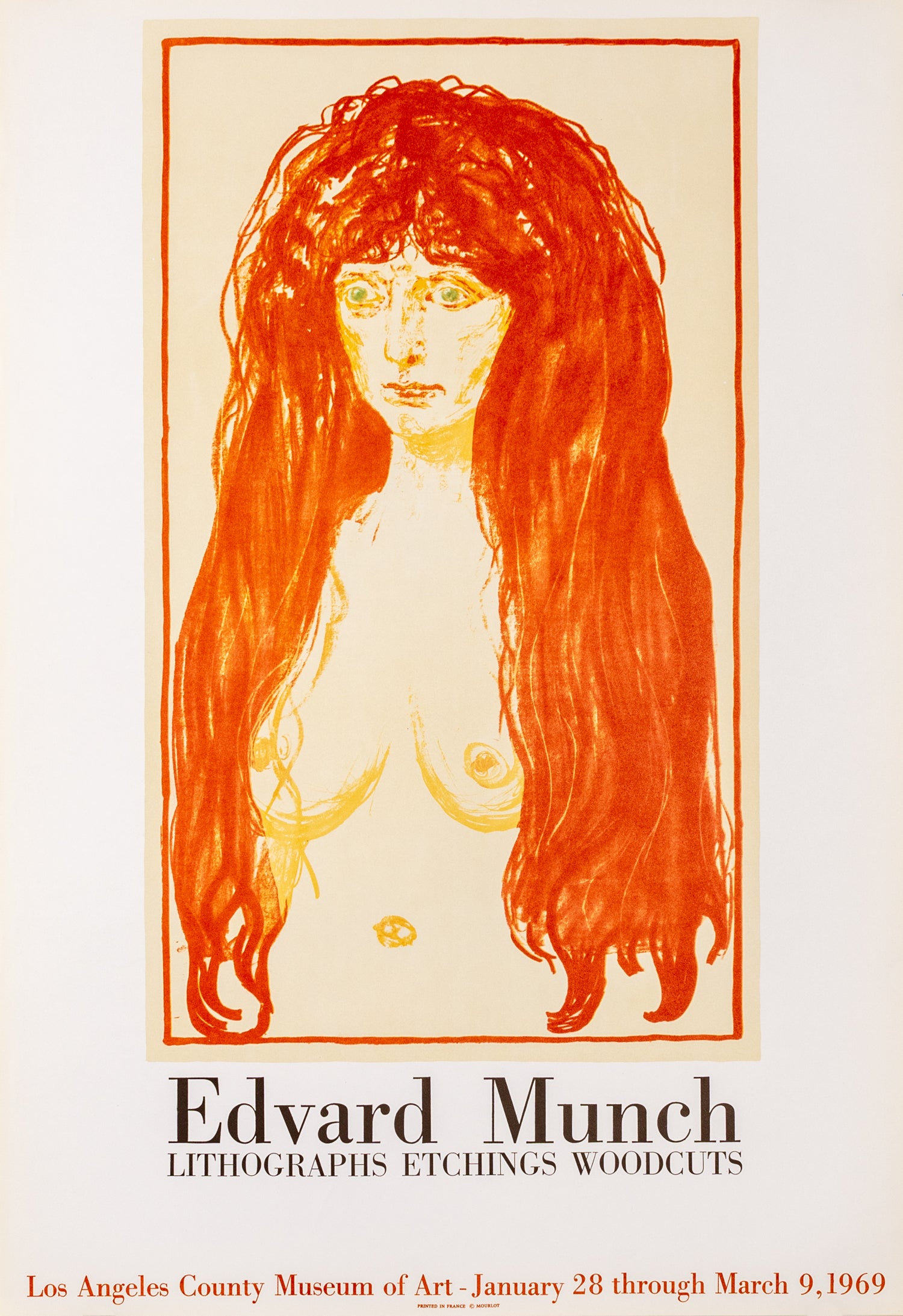 The Sin - Lithographs Etchings Woodcuts - LACMA (after) Edvard Munch, 1969 - Mourlot Editions - Fine_Art - Poster - Lithograph - Wall Art - Vintage - Prints - Original