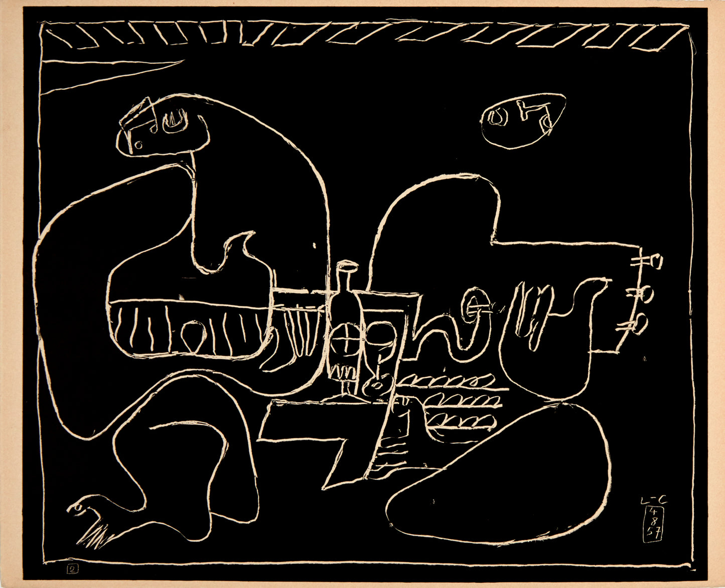 Petite "Confidences" by Le Corbusier, 1957. - Mourlot Editions - Fine_Art - Poster - Lithograph - Wall Art - Vintage - Prints - Original