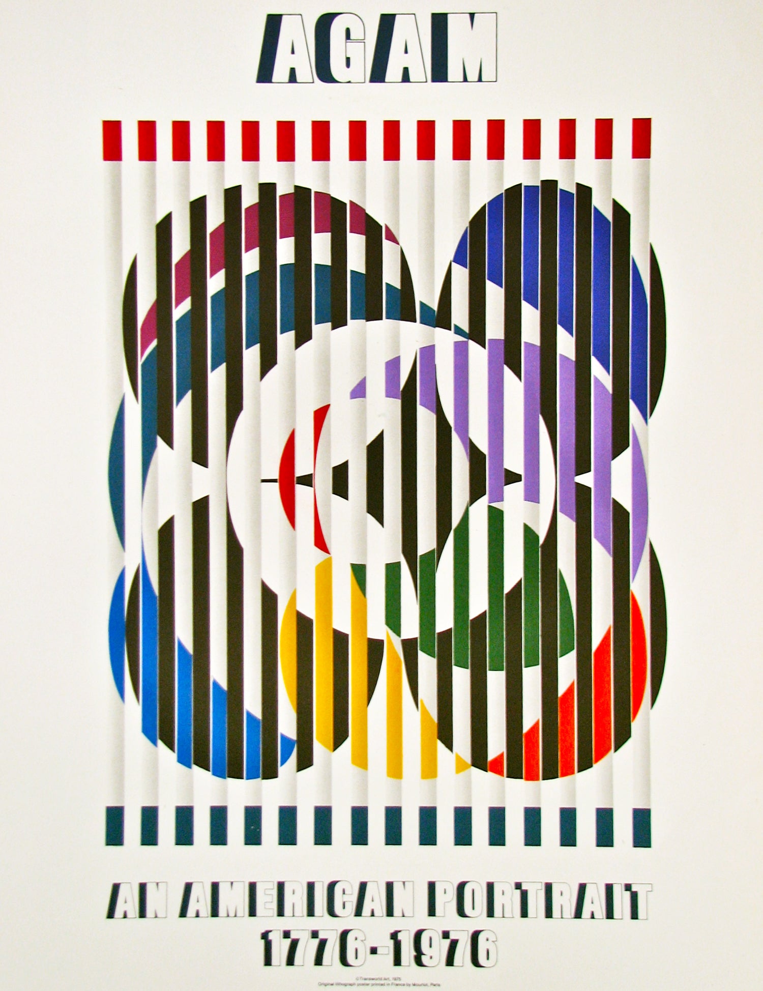 Birth of a Flag - An American Portrait (after) Yaacov Agam, 1976 - Mourlot Editions - Fine_Art - Poster - Lithograph - Wall Art - Vintage - Prints - Original