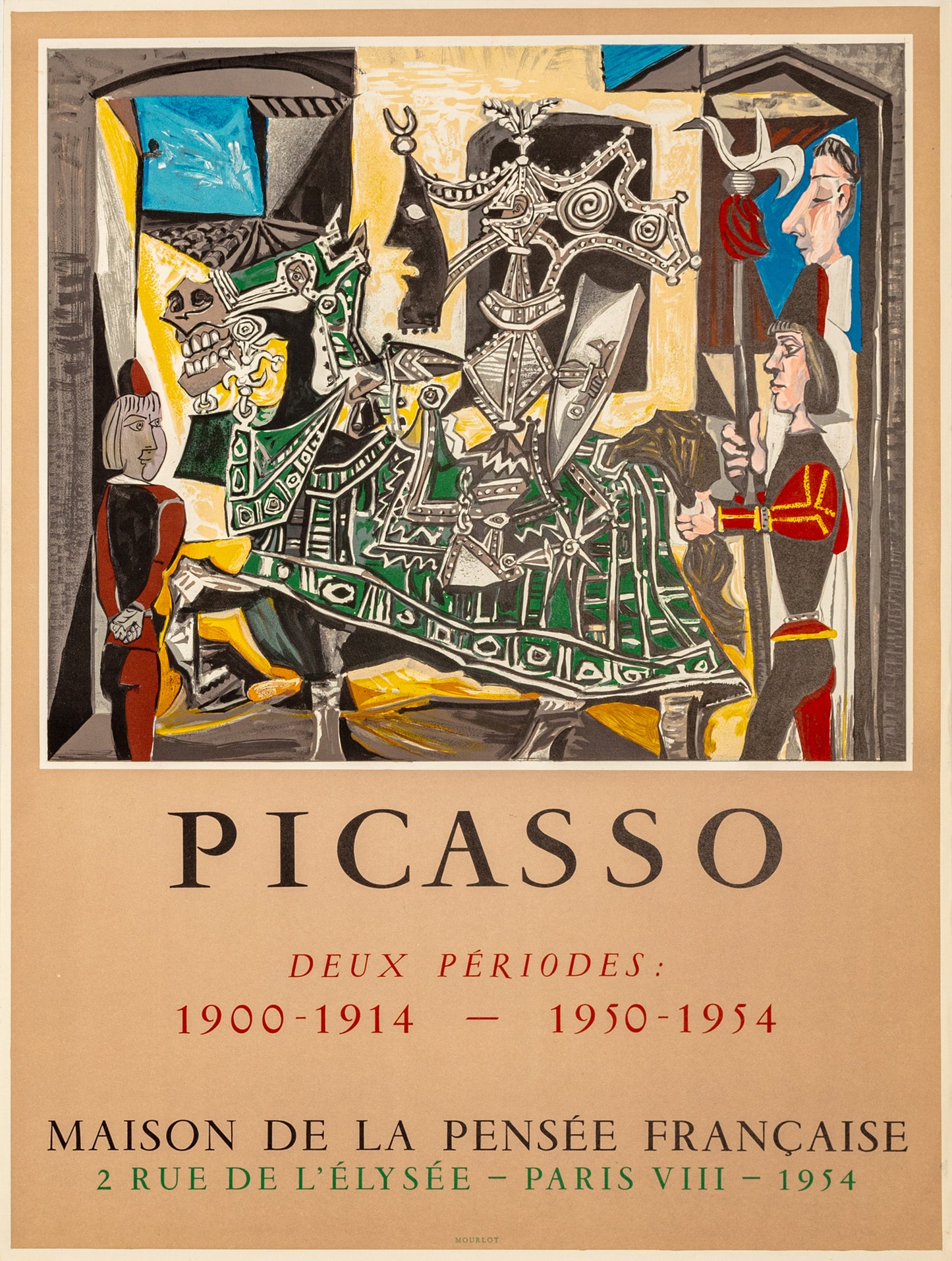 Deux Périodes - Maison de la Pensée Francaise (after) Pablo Picasso, 1954 - Mourlot Editions - Fine_Art - Poster - Lithograph - Wall Art - Vintage - Prints - Original