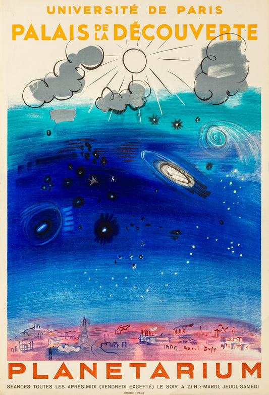 Les Astres - Planetarium - Palais de la Découverte (after) Raoul Dufy, 1956 - Mourlot Editions - Fine_Art - Poster - Lithograph - Wall Art - Vintage - Prints - Original