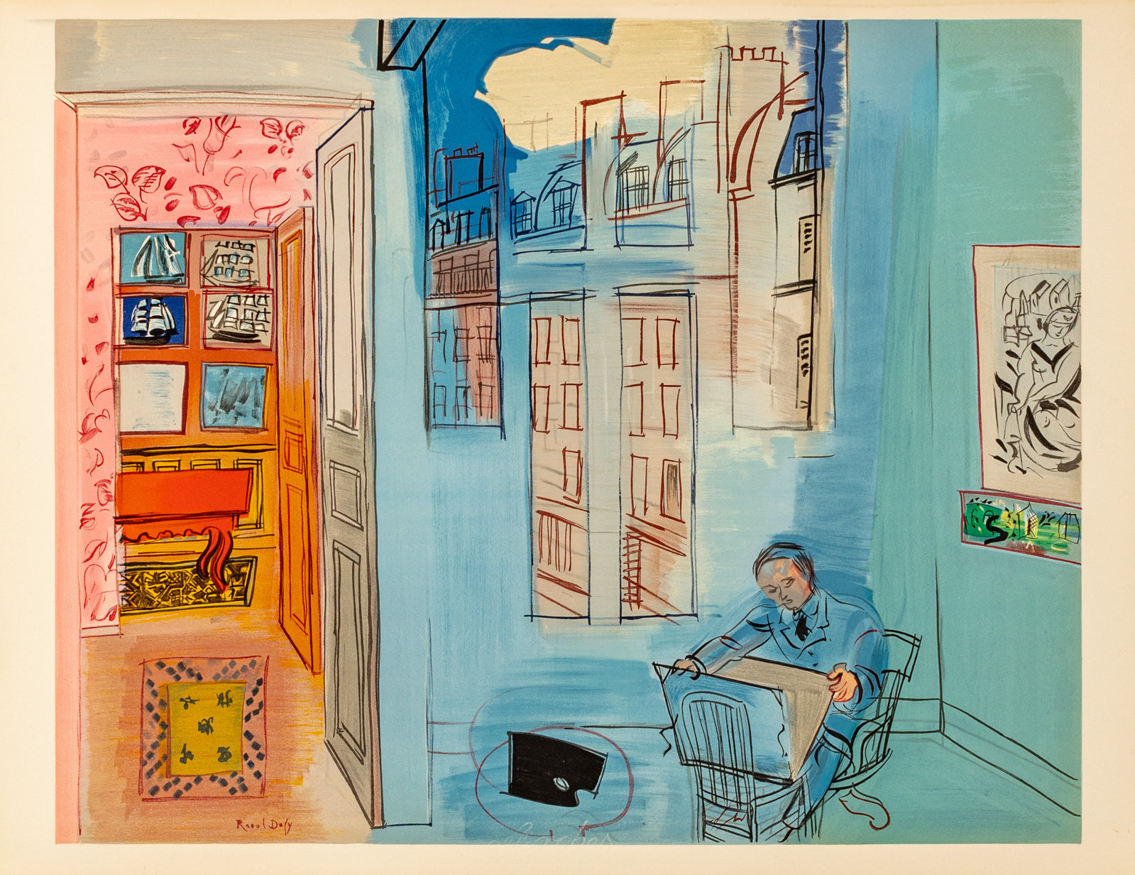 L’atelier (after) Raoul Dufy, 1969 - Mourlot Editions - Fine_Art - Poster - Lithograph - Wall Art - Vintage - Prints - Original