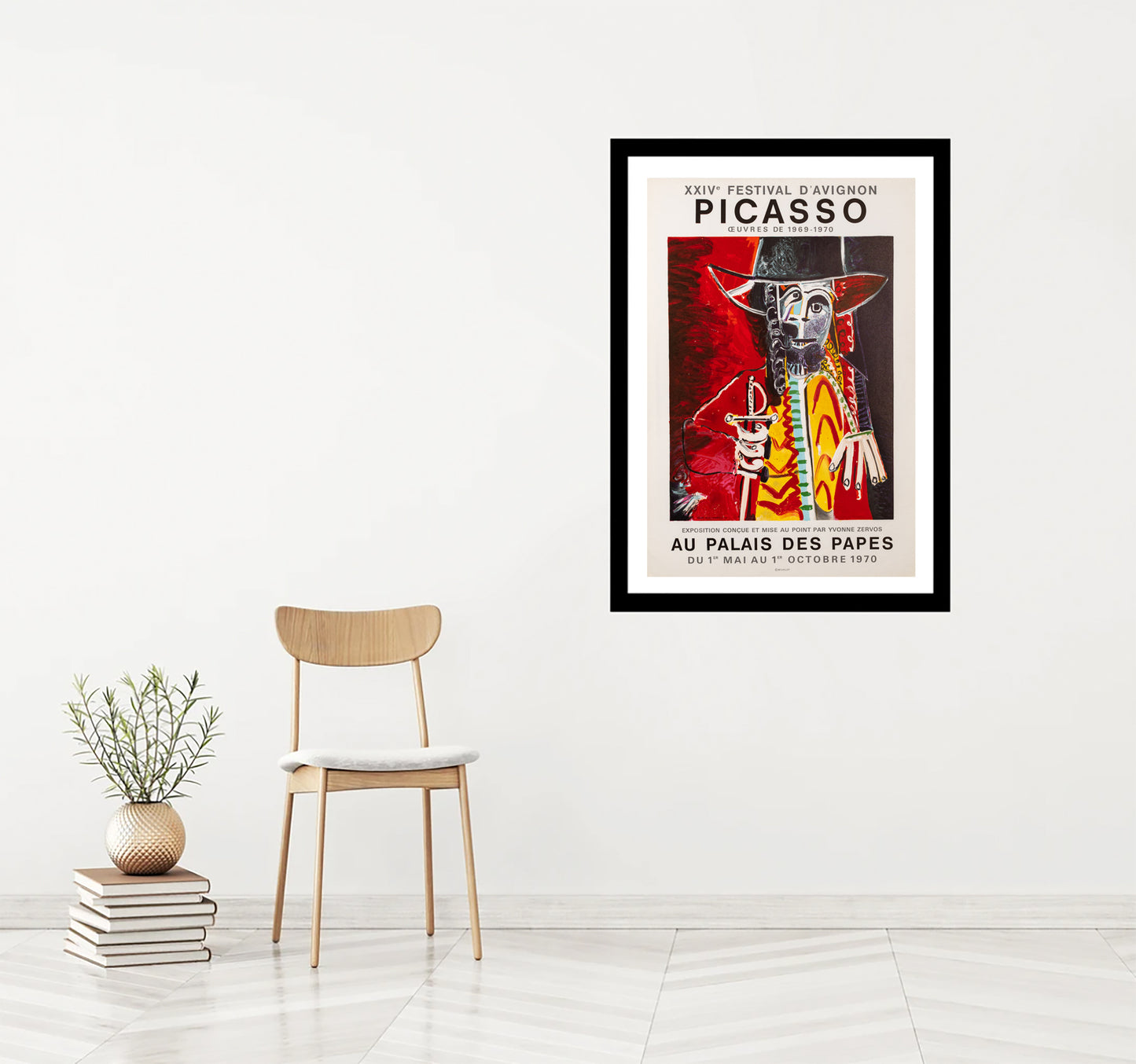 Homme a l'épée - Picasso - Au Palais des Papes (after) Pablo Picasso, 1970 - Mourlot Editions - Fine_Art - Poster - Lithograph - Wall Art - Vintage - Prints - Original