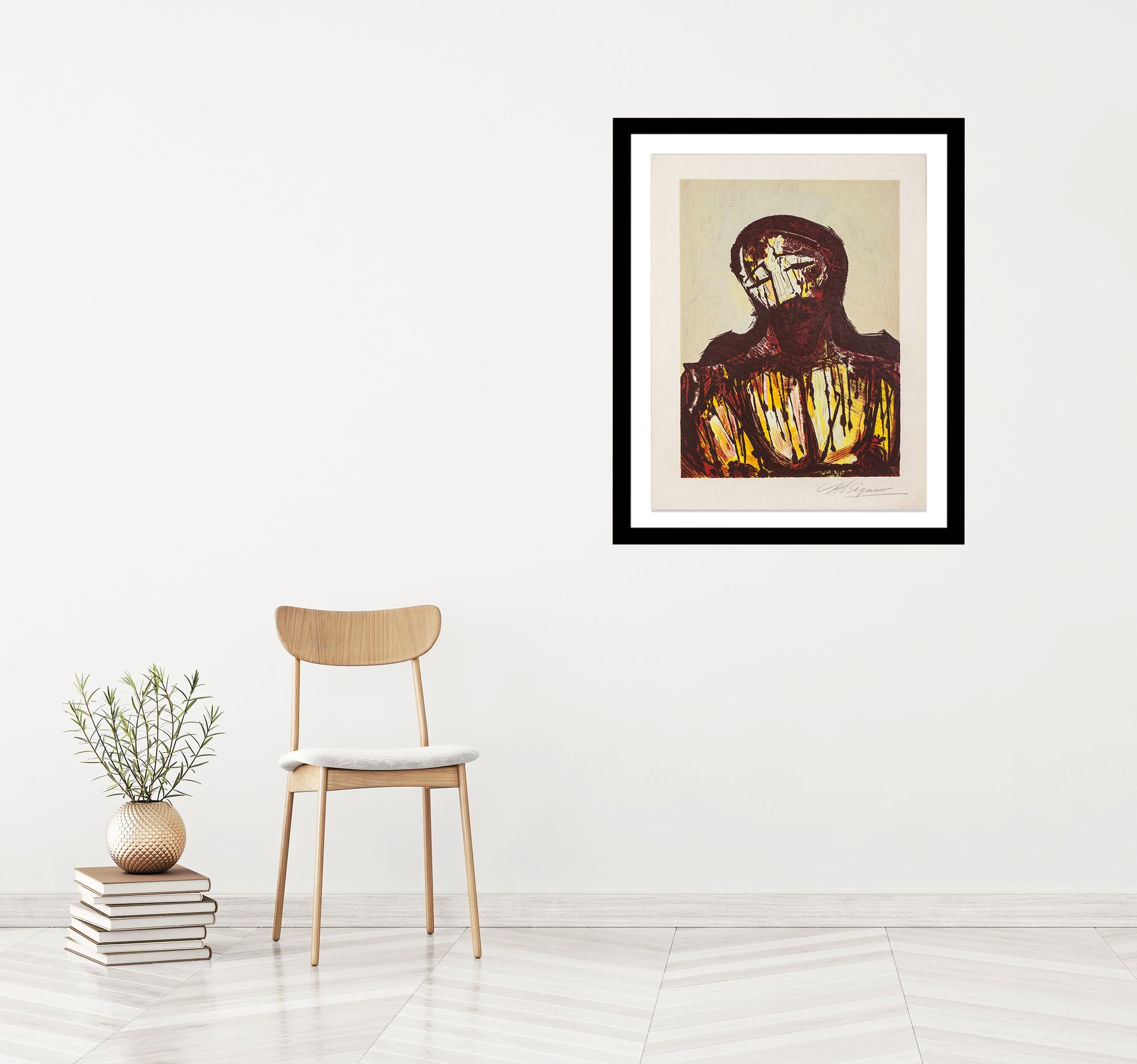 Christ Portrait by David Alfaro Siqueiros - Mourlot Editions - Fine_Art - Poster - Lithograph - Wall Art - Vintage - Prints - Original