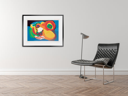 Sunshine Face #6 from Sunshine People by Karel Appel, 1974 - Mourlot Editions - Fine_Art - Poster - Lithograph - Wall Art - Vintage - Prints - Original