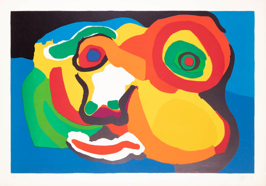 Sunshine Face #6 from Sunshine People by Karel Appel, 1974 - Mourlot Editions - Fine_Art - Poster - Lithograph - Wall Art - Vintage - Prints - Original